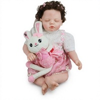 Boneka Bayi Reborn Vinyl Lembut 45 cm, Set Boneka Bayi Mirip Asli, Mainan Bayi Tidur