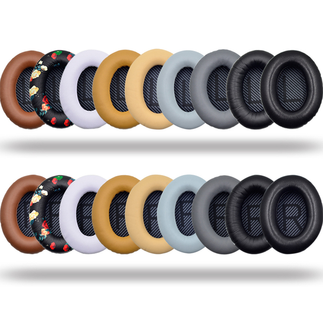 Defean Leather Ear Cushions Replacement Ear Pads Cover Headphone Pads Earpads Earcushions for BOSE QC25/15/2 AE2