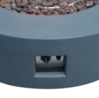 Table de foyer extérieur au gaz propane en béton de 18 po x 42 po de largeur