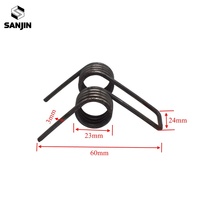 Ressort de torsion double en acier à ressorts de 3 mm, 4 bobines, robuste, pour ciseaux à tuyaux d'eau et ciseaux à tuyaux en plastique