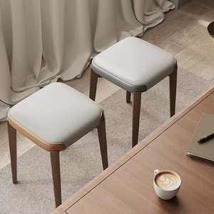 Usine Tabouret Empilable Ménage Empilable Tabouret <span class=keywords><strong>De</strong></span> <span class=keywords><strong>Rechange</strong></span> <span class=keywords><strong>En</strong></span> <span class=keywords><strong>Bois</strong></span> Massif Tabouret Carré Avec Coussin <span class=keywords><strong>De</strong></span> Siège <span class=keywords><strong>En</strong></span> Cuir Cuisine - Product Image 2