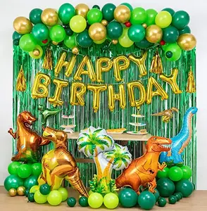 Buon compleanno palloncini a tema dinosauro decorazione festa di compleanno forniture per festa di compleanno Baby Shower per bambini bomboniere