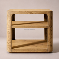 Table d'appoint carrée en bois de luxe, style américain, table basse moderne, meubles de salon