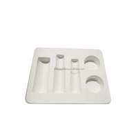 Plateau intérieur en pulpe moulée de bagasse, écologique et biodégradable, gaufré, pour emballage de soins personnels et crème visage