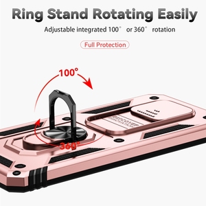 Funda protectora resistente a prueba de golpes con soporte de anillo, cubierta de lente de protección de cámara, armadura anticaída de supervivencia para <span class=keywords><strong>REDMI</strong></span> note 9s/Note 9 PRO - Product Image 2