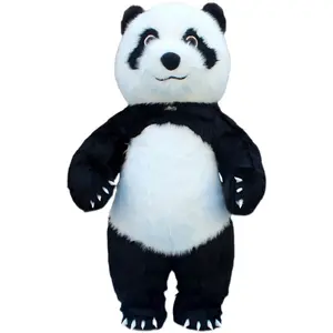2023 2m/2.6m/3m özel hayvan dev reklam yürüyüş maskot peluş şişme panda kostüm