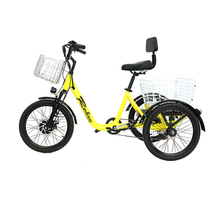 Tricycle électrique pas cher avec cadre en alliage de 20 pouces, moteur 48V, avec support avant et arrière, grande taille pour placer les objets, pour adulte - Product Image 1
