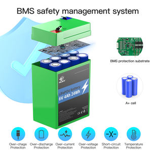 Batteria al piombo di ricambio batteria al litio Lifepo4 per giocattolo elettrico/bilancia elettronica ciclo profondo 2 s1p 6V 4Ah - Product Image 4