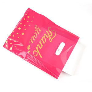 Bolsas de supermercado gruesas de LDPE, bolsa de compras con mango troquelado de plástico, logotipo personalizado - Product Image 3