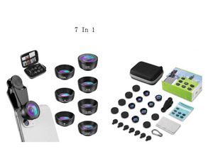 Kit d'objectifs pour téléphone 7 en 1 pour iPhone/Android, objectif grand angle et <span class=keywords><strong>macro</strong></span>, fisheye - Product Image 3
