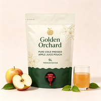 Bolsa con Boquilla Antiderrames de Grado Alimenticio, Bolsa con Boquilla Impresa Personalizada para Almacenamiento de Bebidas Líquidas, Reutilizable y Flexible
