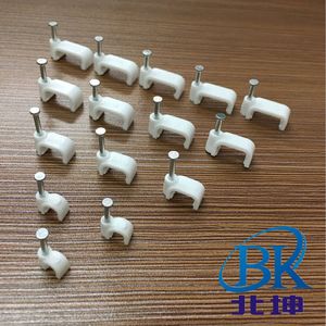 Clips de fixation pour câbles en plastique Bk Beikun 7 mm, clips circulaires pour la gestion des câbles. - Product Image 1