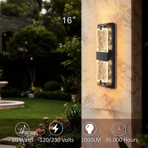 מנורות קיר ip65 12 16 18 אינץ 5ct ip65 סגסוגת אלומיניום למעלה ולמטה מנורות קיר - Product Image 2