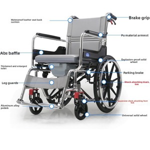 Aluminum Alloy Light Weight Foldable 9.2kg Manual Wheelchair Easy for Carry - Product Image 1