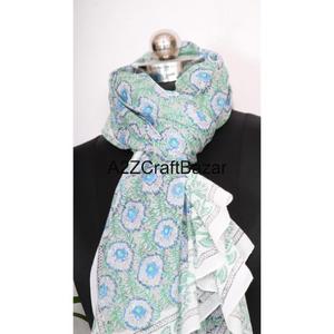 Wholesale Women's Ethnic Summer <b>Shawls</b> Sarongs 100% Soft Cotton Digital Print Floral Paisley Satin Gaiter Casual Daily Wear - Product Image 6