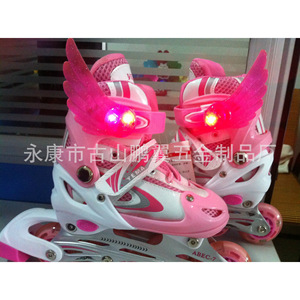 Fluorescent Wings Roller Skating Accessories Rose Pink <b>Plastic</b> Children's Only Single Row <b>Wheel</b> - Product Image 3