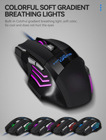 Souris 7D avec capteur optique, clic silencieux haute précision, design ergonomique, pour PC, ordinateur portable, bureau, jeux, voyage, durable