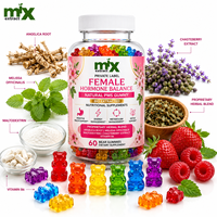 Gummies Équilibre Hormonal Féminin : Soutien Naturel aux Herbes pour les SYMP, avec Gattilier, Racine d'Angélique et Vitamine B6 pour le Bien-être Hormonal