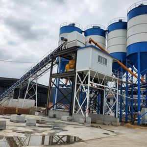 Estación de Mezcla de Concreto Premezclado Tipo Cinta de Alta Calidad, Serie HZS, Planta Dosificadora de Concreto Autonivelante Estacionaria - Product Image 1