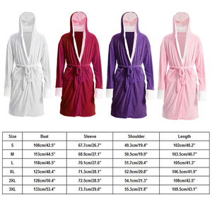 Factory Flannel Hooded Warm Mink Bath Robe Soft <strong>Housecoat</strong> <strong>for</strong> Men <strong>Women</strong> Adult Plush Fleece Dressing Gown Knee Length <strong>for</strong> Spring - Product Image 5