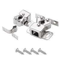 Mécanisme de verrouillage à double rouleau-Loquet de porte d'armoire en métal pour placard et meubles