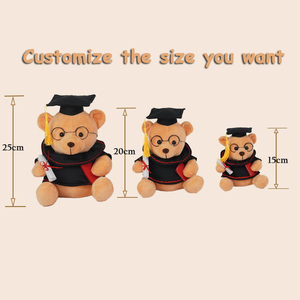 Bông gấu Đồ chơi sang trọng Món quà tốt nghiệp bác sĩ hat cử nhân gấu búp bê trọng Comforter PP Điền - Product Image 3