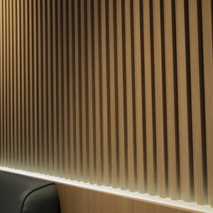 Pannello murale WPC personalizzato interno decorativo striscia di <span class=keywords><strong>legno</strong></span> <span class=keywords><strong>rivestimento</strong></span> in plastica composita <span class=keywords><strong>parete</strong></span> - Product Image 3