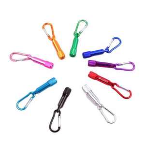 Manufacturer Promotion Mini Torch Light Carabiner Keychain Hook Lamp Aluminum Metal Keychain Flashlight