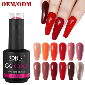 RONIKI Oem อุปกรณ์ทำเล็บเจลยูวี,หลากหลายสียาทาเล็บเจล