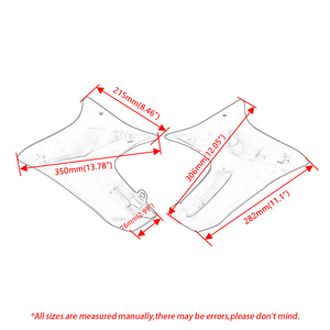 Cubierta de Radiador Izquierda y Derecha para Motocicleta, Compatible con <span class=keywords><strong>Kawasaki</strong></span> <span class=keywords><strong>ER6N</strong></span> 2012 <span class=keywords><strong>2013</strong></span> 2014 2015 2016, Carcasa de Inyección ABS - Product Image 2
