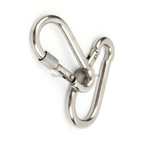 Anillo conector rápido de bloqueo de acero inoxidable de hardware adecuado para conectar mascotas cobradas, llaveros y equipos de fitness - Product Image 5