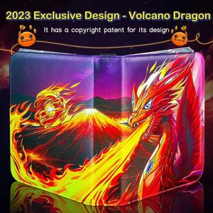 Porte-cartes de collection Charizard en cuir PU, 900 400 4 9 poches, avec fermeture éclair, grande capacité, pliable - Product Image 3