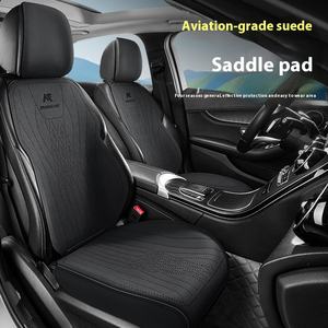 Cubierta de asiento de coche Universal cubierta de asiento negra impermeable gamuza deportiva a prueba de suciedad cojín de asiento resistente al desgaste conjunto completo - Product Image 2