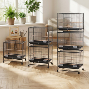 Accessoires pour cage à oiseaux empilables, grande cage de luxe pour perruches, perroquets, paons, et autres oiseaux de compagnie, fournitures pour animaux de compagnie - Product Image 5