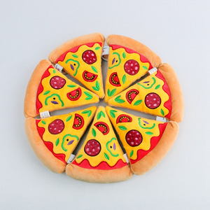Juguete de Peluche para Mascotas Pequeñas, Ecológico, de Poliéster, con Sonido, Diseño de Dibujos Animados, Bonito y de Lujo, para Uso en Interiores, Pizza, Hamburguesa para Perros - Product Image 1