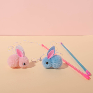 New cross-border <b>cat</b> toy <b>plush</b> pendant <b>cat</b> teaser stick with extended elastic rope <b>cat</b> scratching rod durable <b>cat</b> toy - Product Image 3