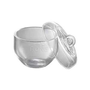 RONGTAI مختبر ختم بوتقة كوارتز الصين RT091 50 50 بوتقة زجاج كوارتز أبيض حليبي مقاوم للحرارة مع غطاء - Product Image 4