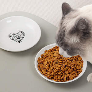5.5 polegada Eco-Friendly Cerâmica Placas Planas De Gato Interior Gatos Raros Tigelas Whisker-Friendly Pratos De Comida Molhada para Gatinhos Fofos - Product Image 6