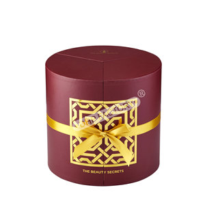 Ribbon Magnetic Door Open Custom Luxury Rigid Cylinder Cardboard Skin Care Set Packaging <strong>Ramadan</strong> <strong>Gift</strong> <strong>Box</strong> - Product Image 2