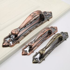 Wholesale Retro Cupboard Cabinet Door Vintage Bronze Aluminum Zinc Big Handle Pulls <strong>Antique</strong> <strong>Style</strong> Luxury Big Handle - Product Image 1