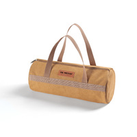 Sac de rangement cylindrique portable en toile imperméable pour accessoires de tente de camping, hameçons et équipement de randonnée compact, grand modèle 35 cm