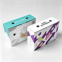 Boîte d'emballage et d'expédition en carton ondulé personnalisée avec logo flexographique pour 6 ou 12 packs de boissons, bières, jus, sodas en canettes
