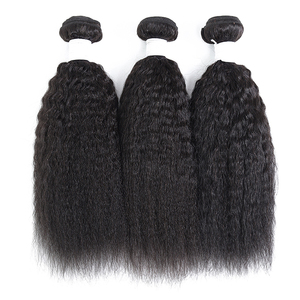 Cheveux indiens Remy Kinky Straight Weave 3 Bundles Extension de cheveux vierges de haute qualité <span class=keywords><strong>Black</strong></span> <span class=keywords><strong>friday</strong></span> Sale Wholesale - Product Image 4