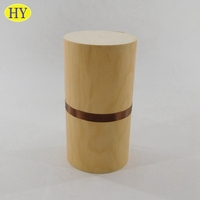 Tube rond placage de bouleau écorce douce mallette de rangement en bois massif emballage cylindrique cadeau artisanat pack boîte d'emballage en bois