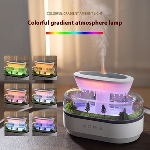 Regenwasser Duft Ent fetter Smart Cool Mist Weißes Rauschen Mini Pflanzen landschaft Regentropfen Luftbe feuchter <span class=keywords><strong>Aroma</strong></span> diffusor - Product Image 2