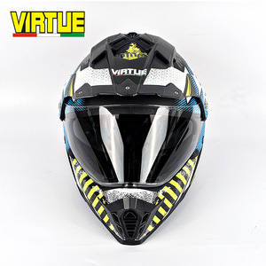 <span class=keywords><strong>Casque</strong></span> de <span class=keywords><strong>moto</strong></span> VIRTUE homologué DOT/ECE, intégral, pour hommes et femmes, avec double visière, pour rallye tout-terrain, coque ABS - Product Image 3