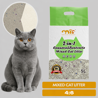 Pasokan Massal Bentonit Singkong untuk Pasir Kucing Bebas Debu, Menggumpal, Biodegradable, Granul 2mm, Layanan OEM Tersedia