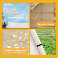 Carpa inflable con dosel para turista de aire a precio de fábrica de alta calidad para 4-6 personas Carpas de cabina de Glamping Oxford personalizadas MOQ bajo
