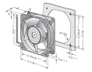 Ventilador de Refrigeració<span class=keywords><strong>n</strong></span> Nuevo 4112 <span class=keywords><strong>N</strong></span>/<span class=keywords><strong>NH4</strong></span>/19HV/2H/2H4PU/2H3/2H4/2H4P/2HH/<span class=keywords><strong>NH3</strong></span>/NG/NHH - Product Image 2