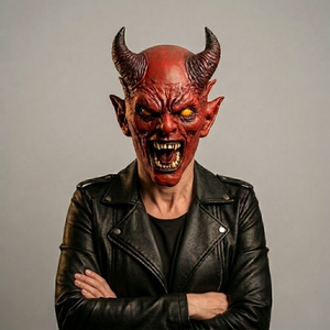 Máscara <span class=keywords><strong>de</strong></span> Látex <span class=keywords><strong>de</strong></span> Demonio <span class=keywords><strong>Diablo</strong></span> Rojo <span class=keywords><strong>con</strong></span> <span class=keywords><strong>Cuernos</strong></span> - Máscara <span class=keywords><strong>de</strong></span> Terror <span class=keywords><strong>de</strong></span> Cara Completa para Halloween, Cosplay y Fiestas <span class=keywords><strong>de</strong></span> Casas Encantadas - Product Image 3